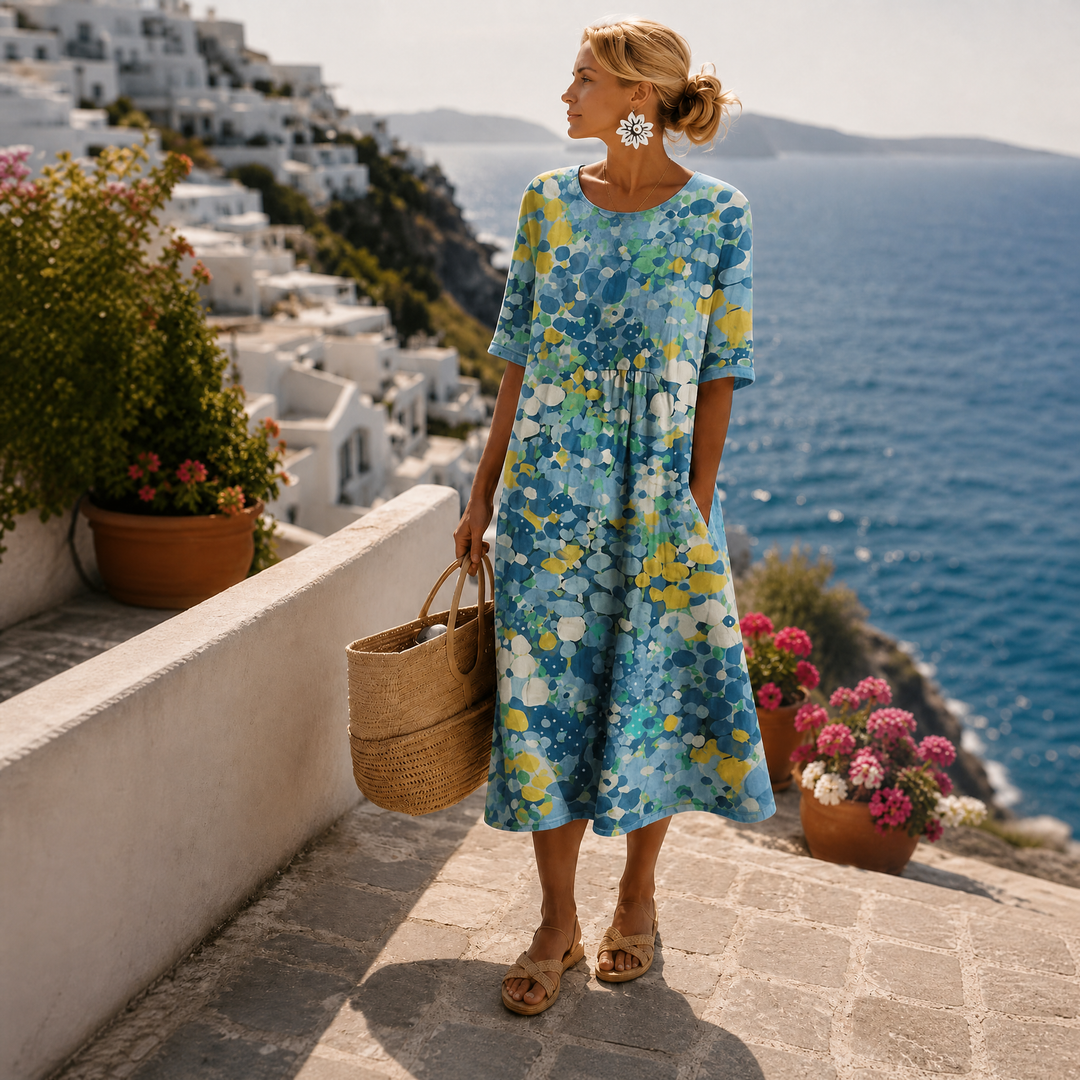 Belvaine | Women's Summer Midi Dress - Image 3