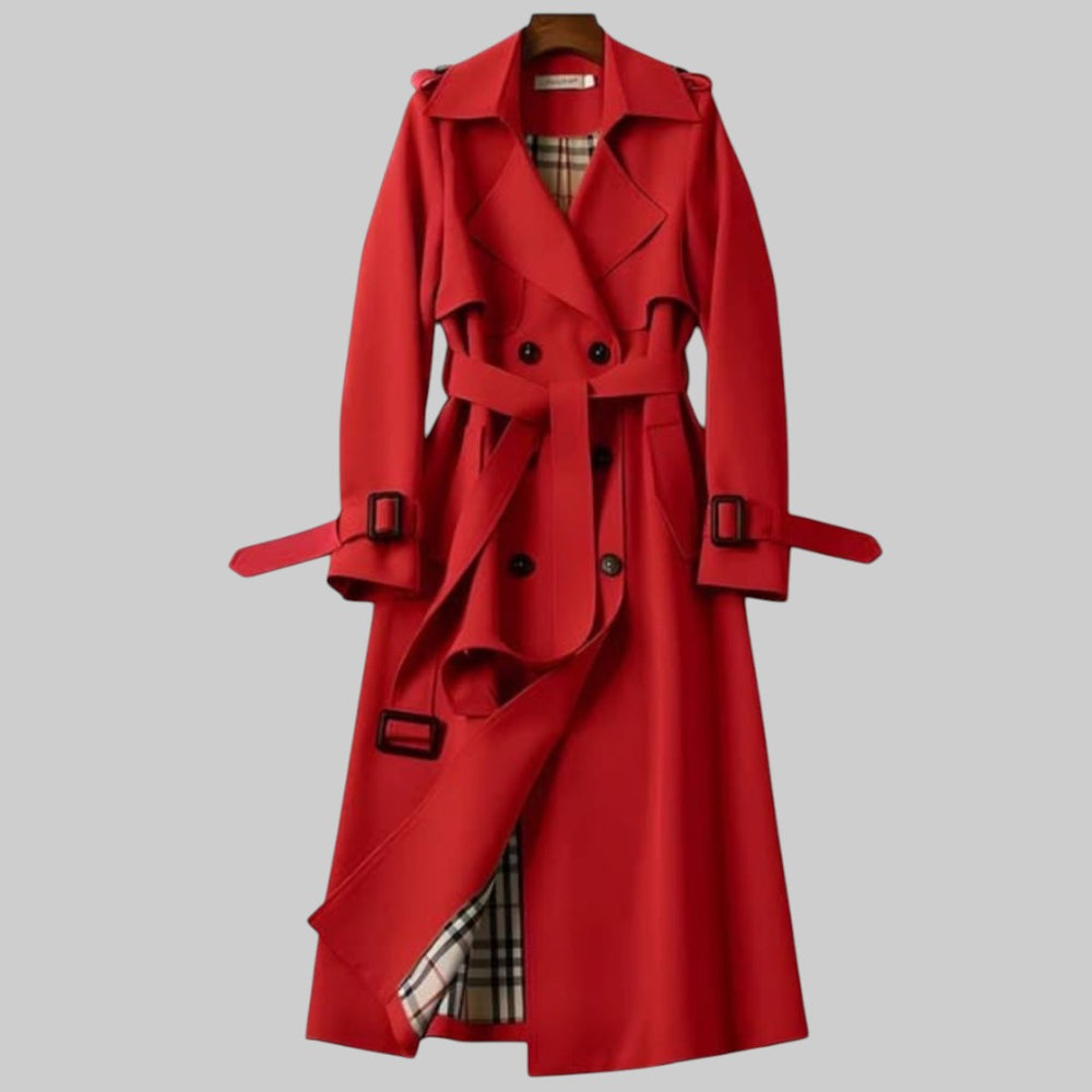 Bonnie | Women's Double Breasted Trench Coat - Beige - Image 2