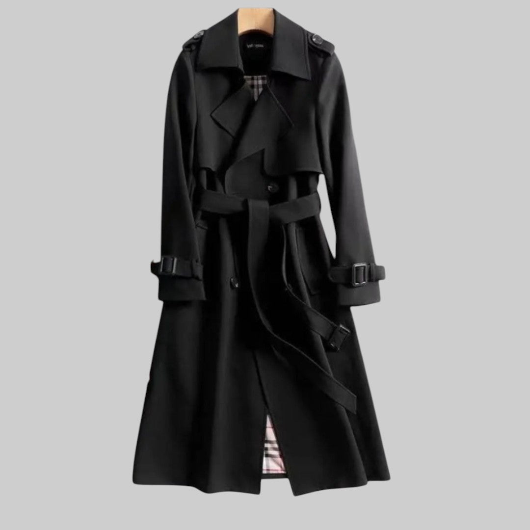 Bonnie | Women's Double Breasted Trench Coat - Beige - Image 4