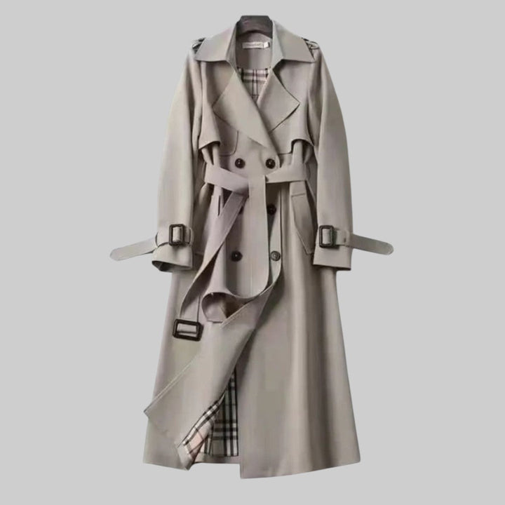 Bonnie | Women's Double Breasted Trench Coat - Beige - Image 5
