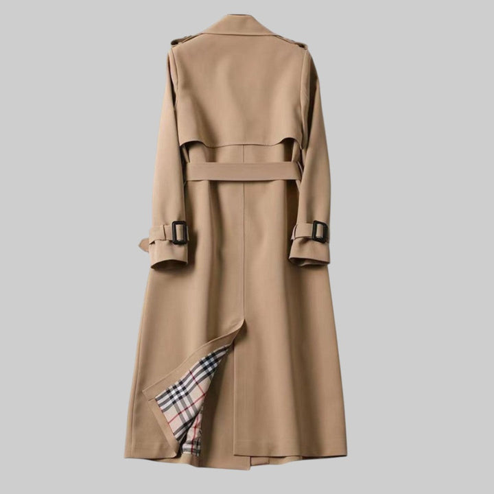 Bonnie | Women's Double Breasted Trench Coat - Beige - Image 6