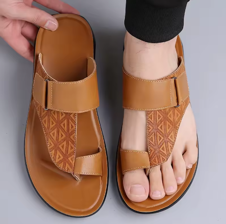 Brentley | Men's Leather Thong Sandals Open Toe - Image 7