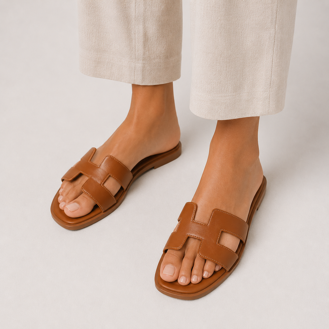 Briallen | Women's Flat Slide Sandals Open Toe - Image 1