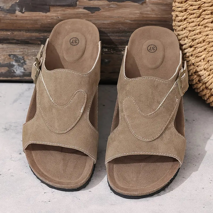 Brindelle | Women's Flat Sandal with Ankle Strap - Black - Image 19