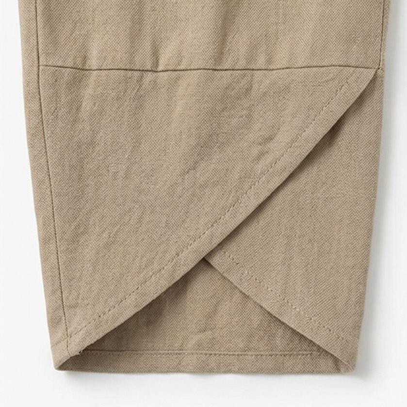 Brindis | Women's Wide Leg Cropped Linen Pants - Beige - Image 5