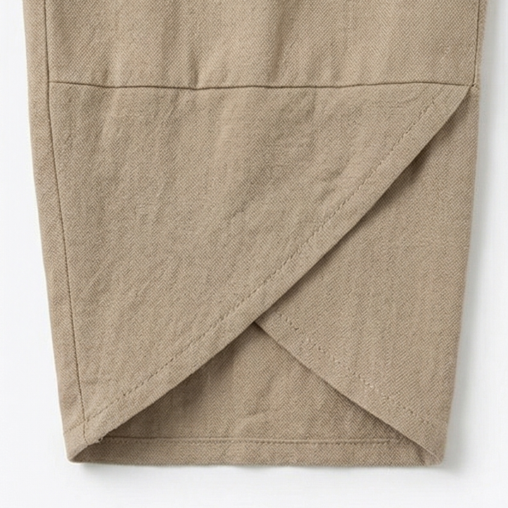 Brindis | Women's Wide Leg Cropped Linen Pants - Beige - Image 5