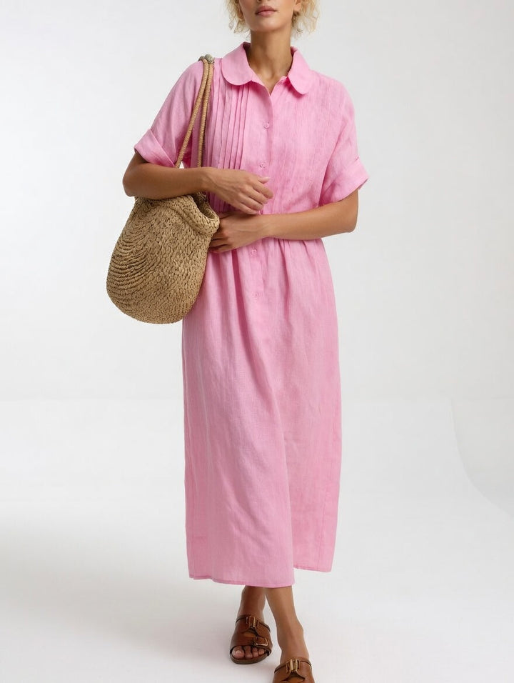 Brindleigh | Women's Summer Maxi Dress Collared - White - Image 4