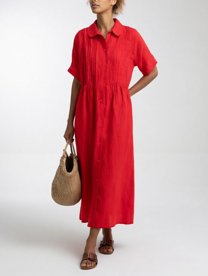 Brindleigh | Women's Summer Maxi Dress Collared - White - Image 5