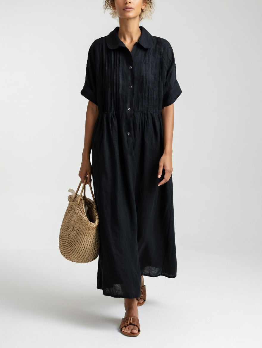 Brindleigh | Women's Summer Maxi Dress Collared - White - Image 7
