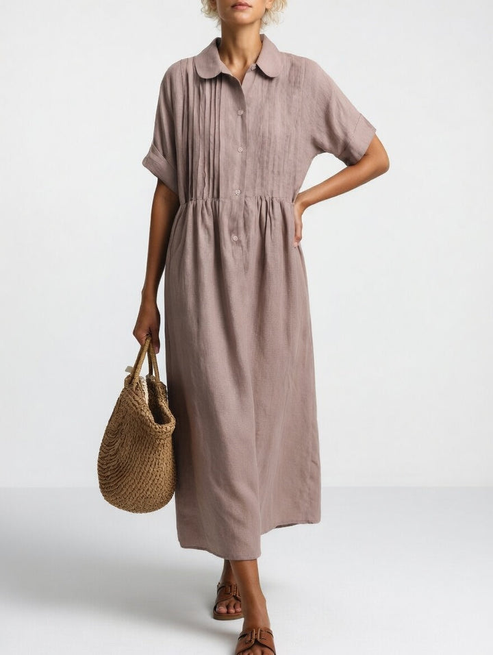 Brindleigh | Women's Summer Maxi Dress Collared - White - Image 8