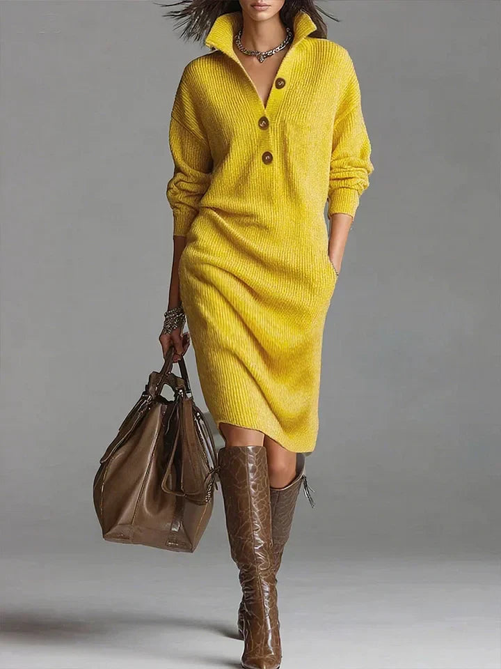 Brinelle | Women's Sweater Dress Knit Midi Dress - Image 1