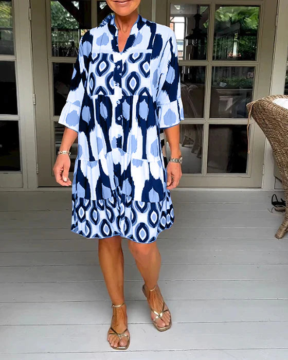 Brinwyn | Women's Printed Summer Dress Tiered - Image 1