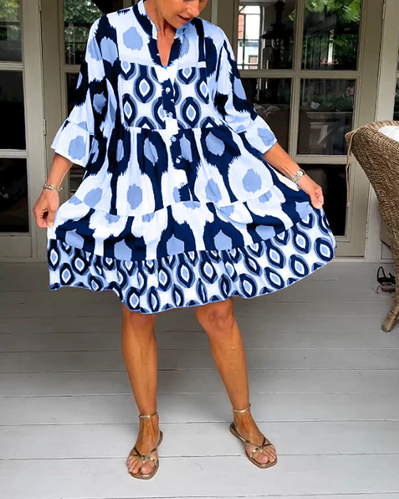 Brinwyn | Women's Printed Summer Dress Tiered - Image 2