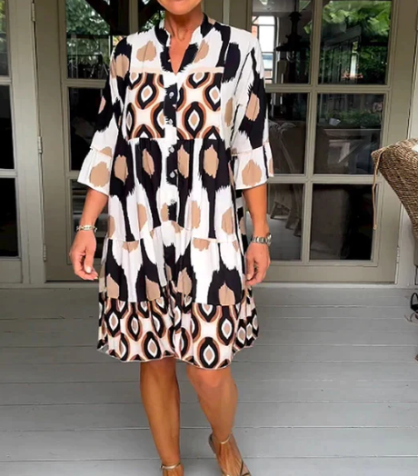 Brinwyn | Women's Printed Summer Dress Tiered - Image 3