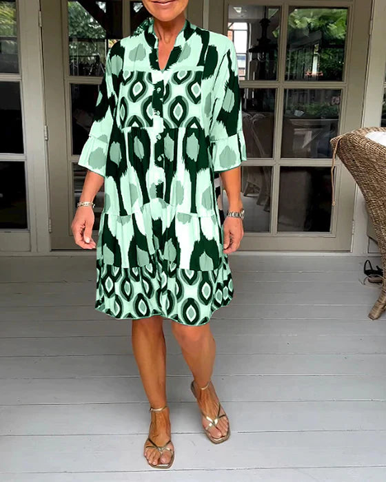 Brinwyn | Women's Printed Summer Dress Tiered - Image 6