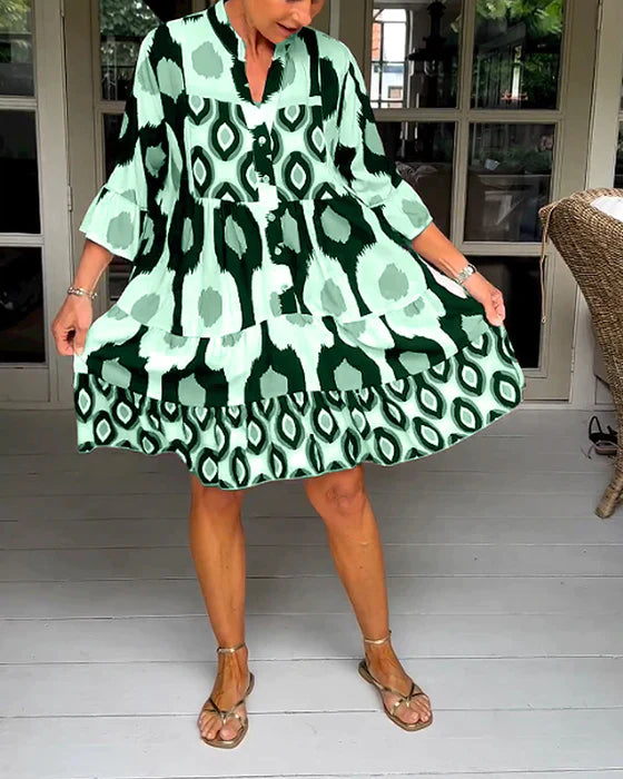 Brinwyn | Women's Printed Summer Dress Tiered - Image 7