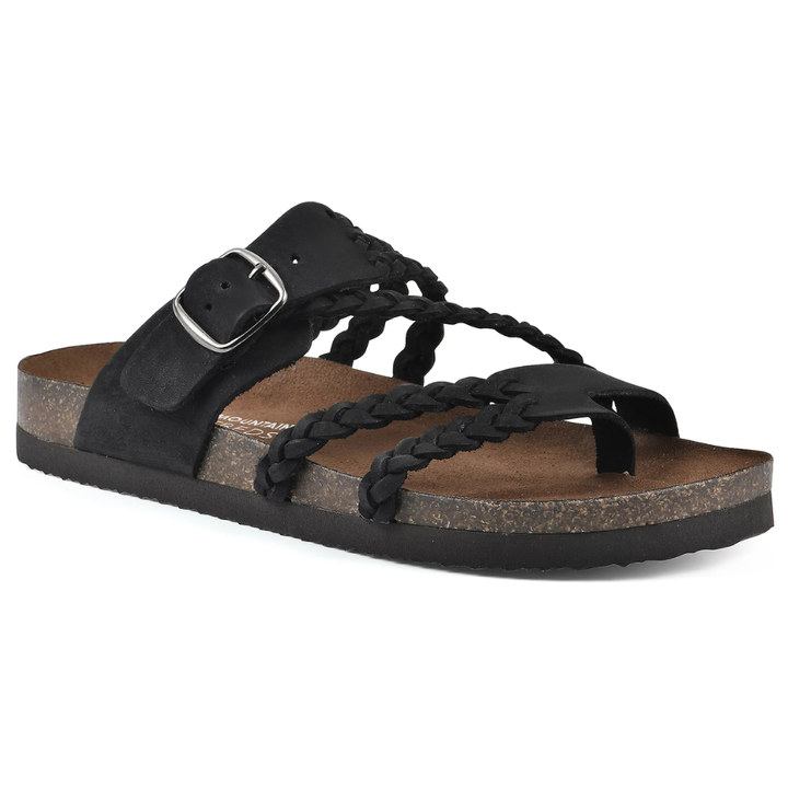 Bronte | Women's Braided Buckle Flat Sandals - Green - Image 7