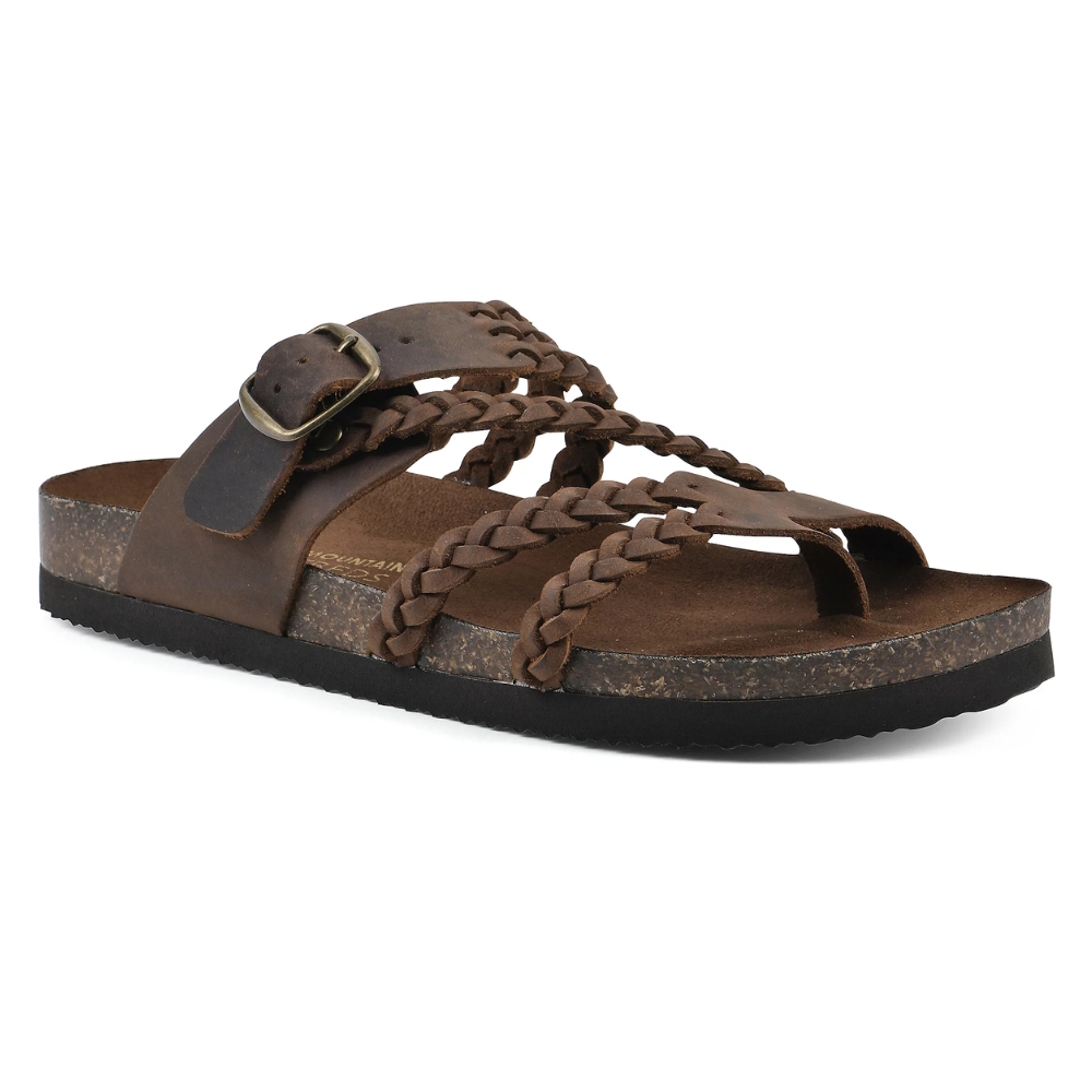 Bronte | Women's Braided Buckle Flat Sandals - Green - Image 8