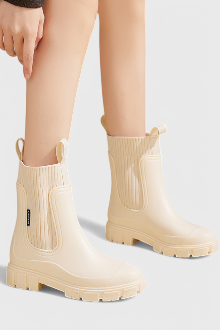 Bronwyn | Women's Waterproof Chelsea Boots - Beige - Image 6