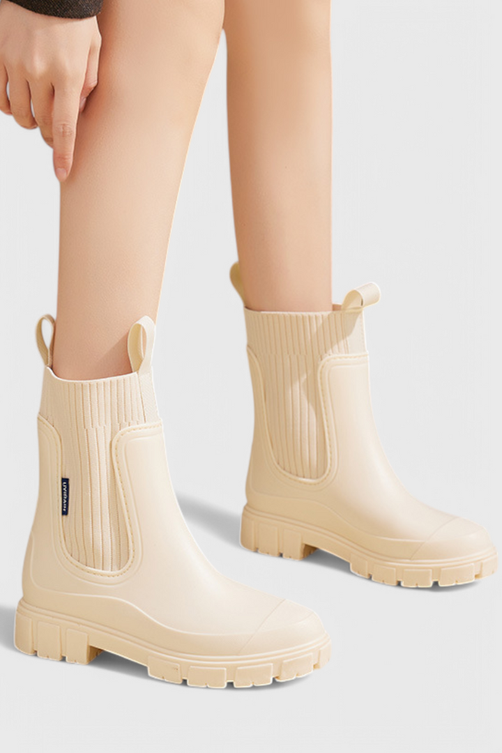Bronwyn | Women's Waterproof Chelsea Boots - Beige - Image 6