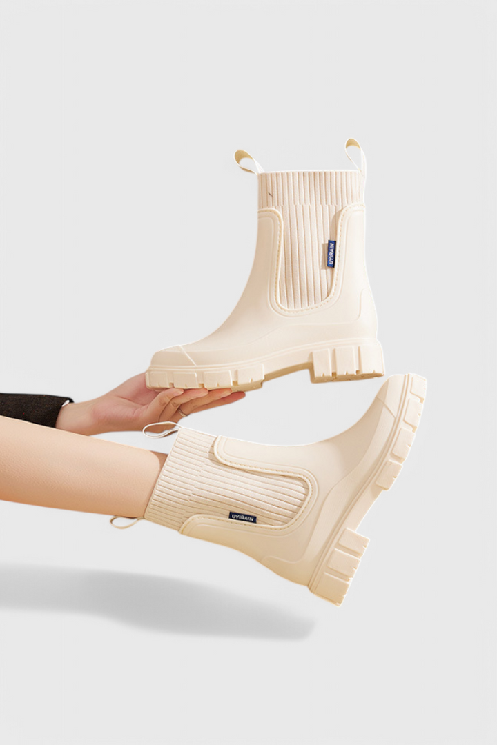 Bronwyn | Women's Waterproof Chelsea Boots - Beige - Image 7