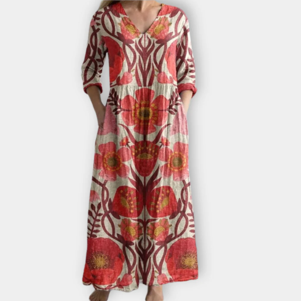 Brynn | Women's Floral Print Boho Maxi Dress - Image 1