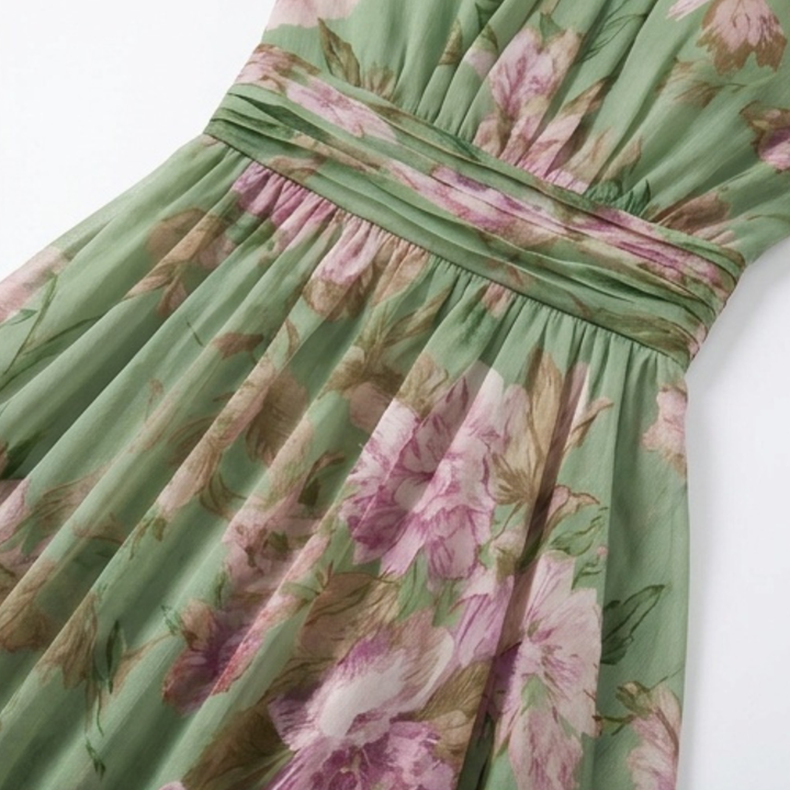 Calanthe | Women's Floral Halter Neck Maxi Dress - Floral - Image 9