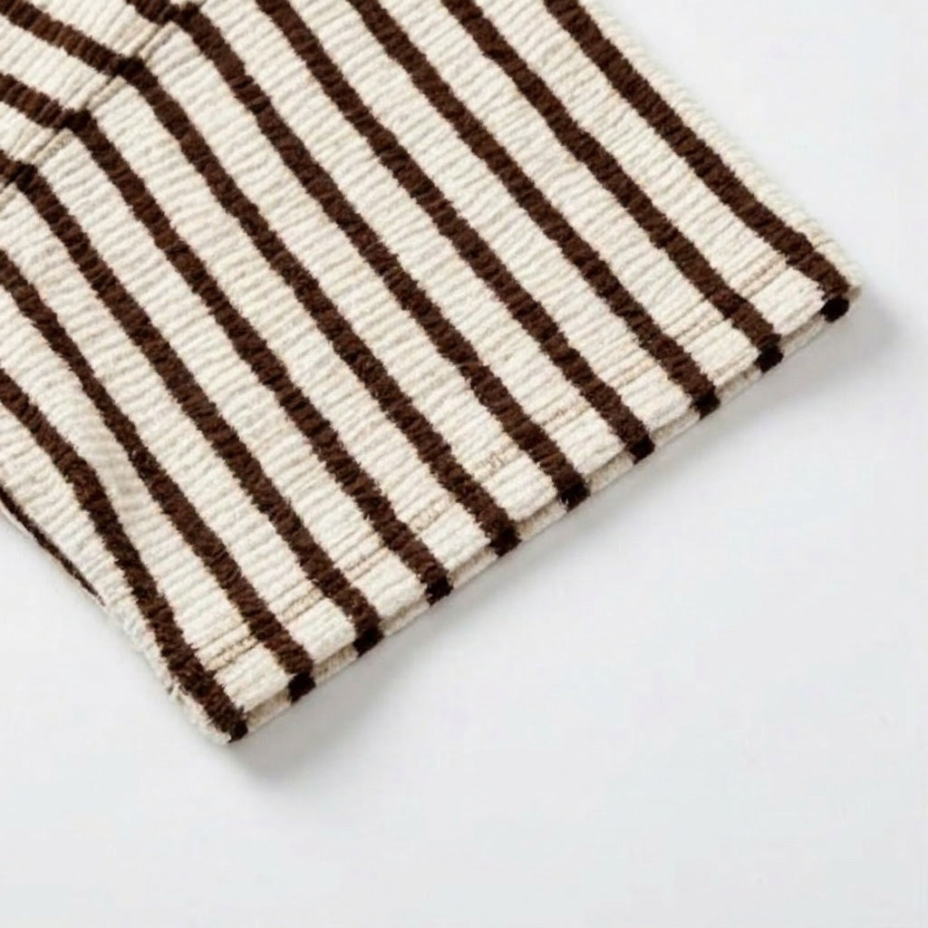 Caldene | Women's Striped Relaxed Fit Knit Top - Striped - Image 8