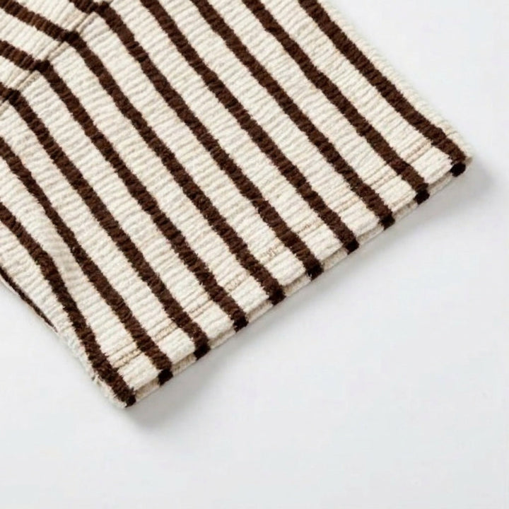 Caldene | Women's Striped Relaxed Fit Knit Top - Striped - Image 8