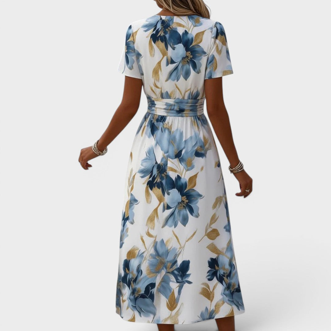 Caldwen | Women's Floral Print Wrap Midi Dress - Image 4