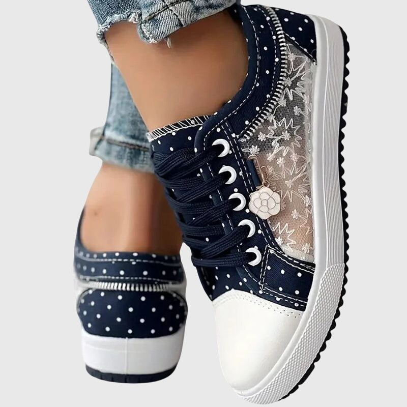 Calindra | Women's Orthopedic Sneakers Mesh - Light Blue - Image 10