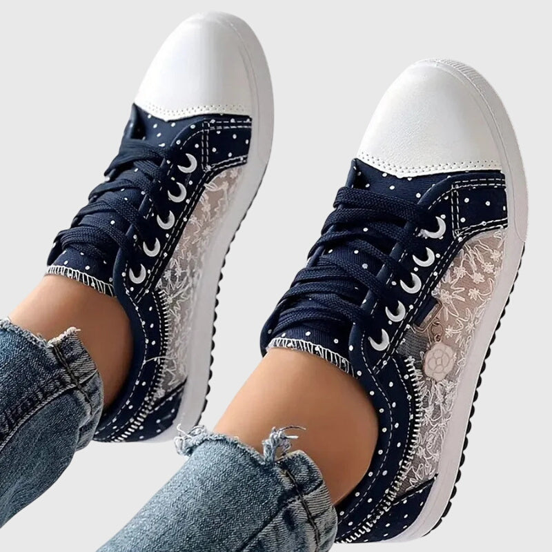 Calindra | Women's Orthopedic Sneakers Mesh - Light Blue - Image 11