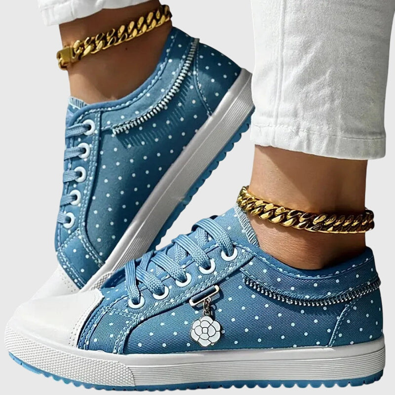 Calindra | Women's Orthopedic Sneakers Mesh - Light Blue - Image 12