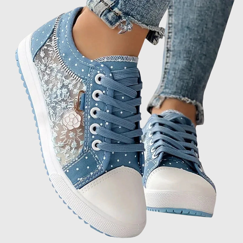 Calindra | Women's Orthopedic Sneakers Mesh - Light Blue - Image 6