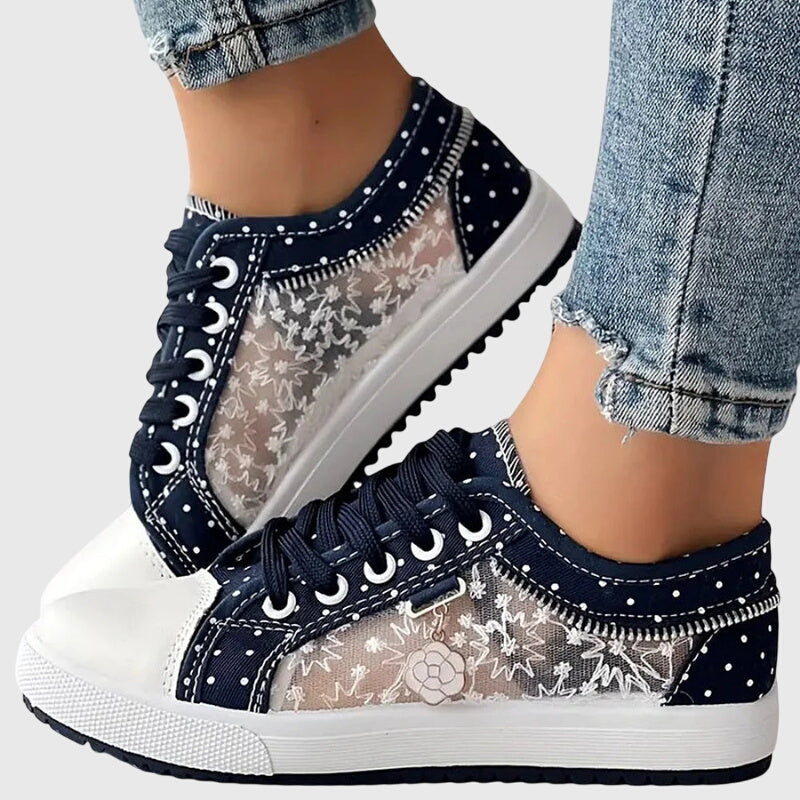 Calindra | Women's Orthopedic Sneakers Mesh - Light Blue - Image 7