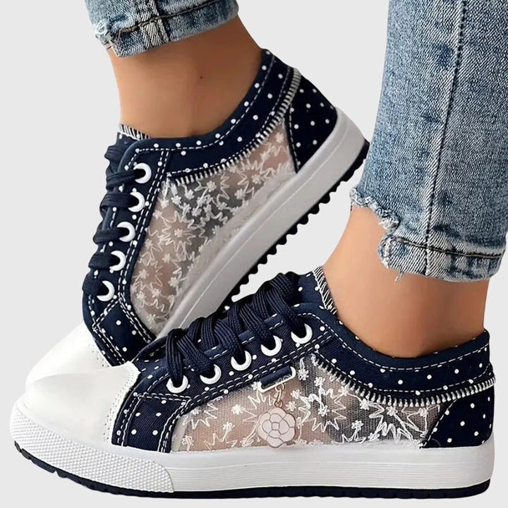 Calindra | Women's Orthopedic Sneakers Mesh - Light Blue - Image 7