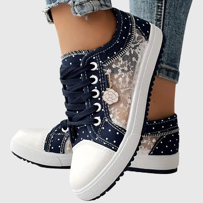 Calindra | Women's Orthopedic Sneakers Mesh - Light Blue - Image 9