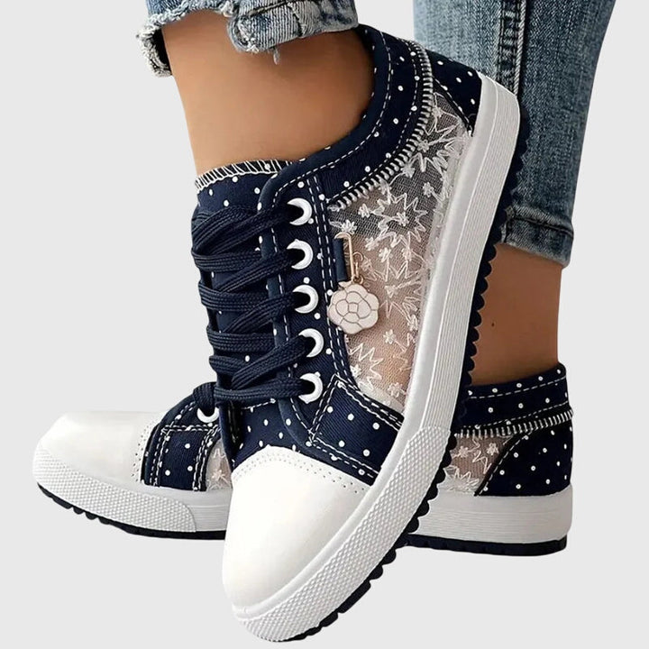 Calindra | Women's Orthopedic Sneakers Mesh - Light Blue - Image 9