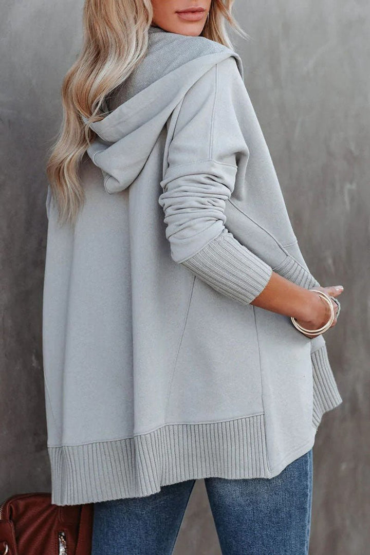 Calindra | Women's Oversized Long Sleeve Hoodie Pullover - White - Image 11