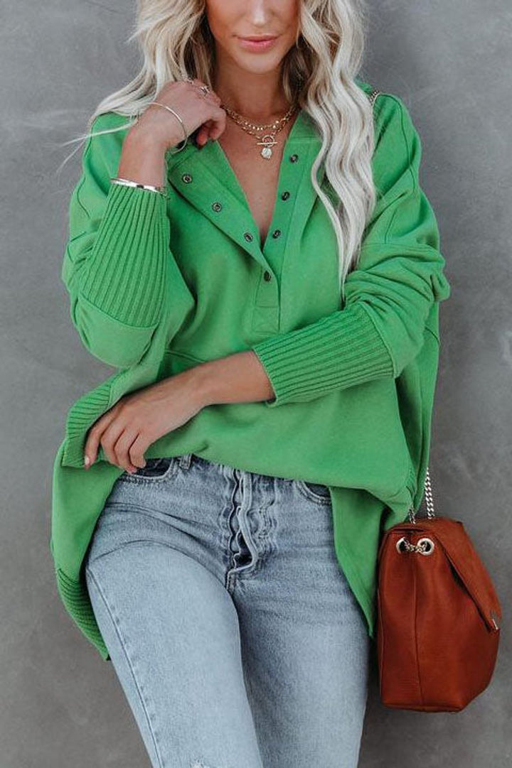 Calindra | Women's Oversized Long Sleeve Hoodie Pullover - White - Image 6