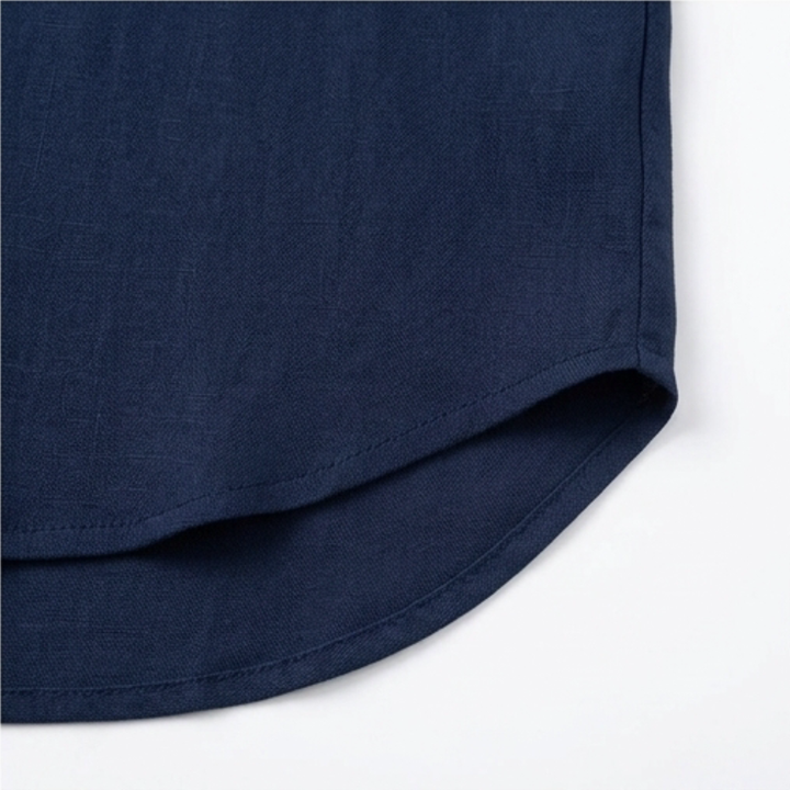 Callista | Women's V-Neck Relaxed Blouse - Navy - Image 8