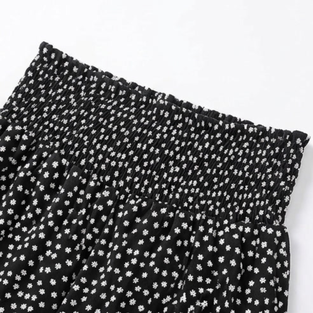 Calloway | Women's Wide Leg Floral Print Pants - Black - Image 12