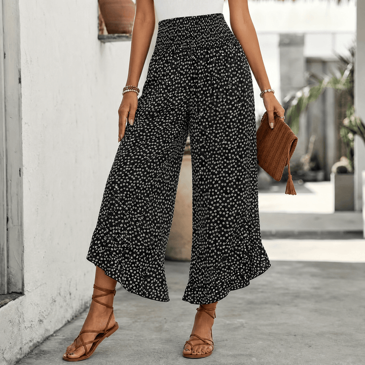 Calloway | Women's Wide Leg Floral Print Pants - Black - Image 15