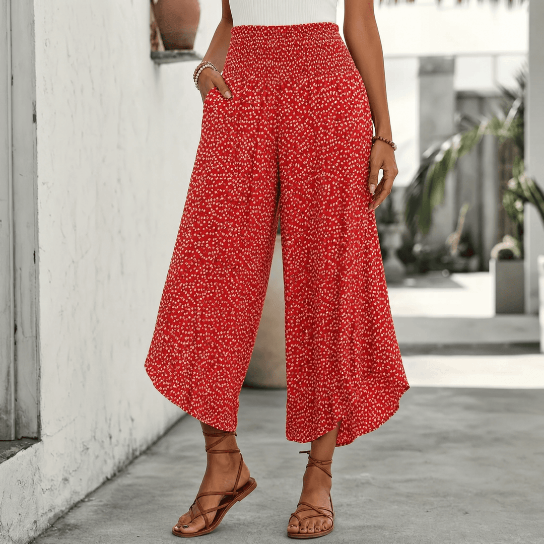 Calloway | Women's Wide Leg Floral Print Pants - Black - Image 16