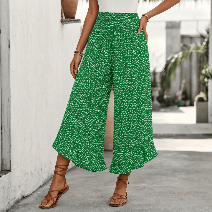Calloway | Women's Wide Leg Floral Print Pants - Black - Image 17