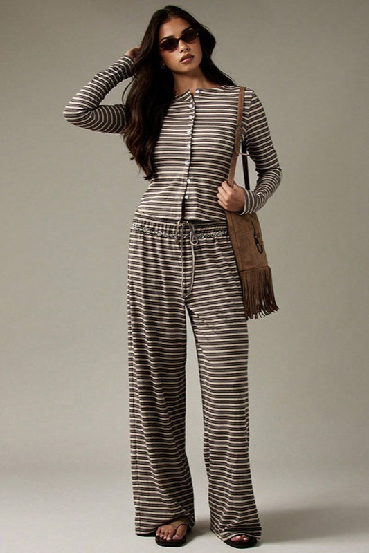 Calmara | Women's Festival Two Piece Set Co-ord - Striped - Image 11