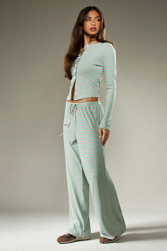 Calmara | Women's Festival Two Piece Set Co-ord - Striped - Image 6