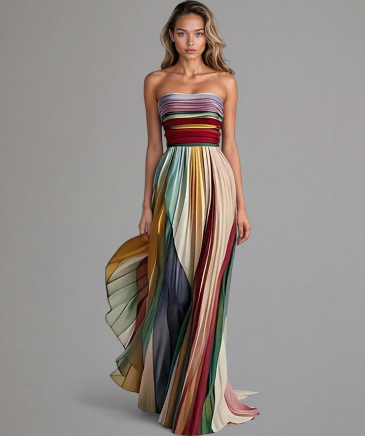 Calvara | Women's Strapless Formal Maxi Dress - Image 2