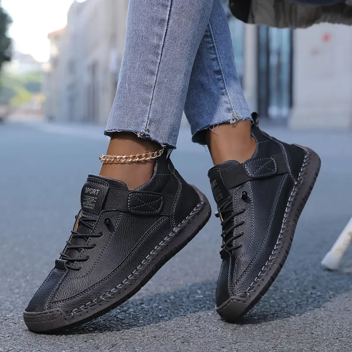 Calveth | Women's Casual Sneakers Everyday Flat Shoes - Black - Image 1