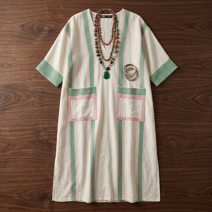 Calveth | Women's Linen Maxi Dress - Image 10